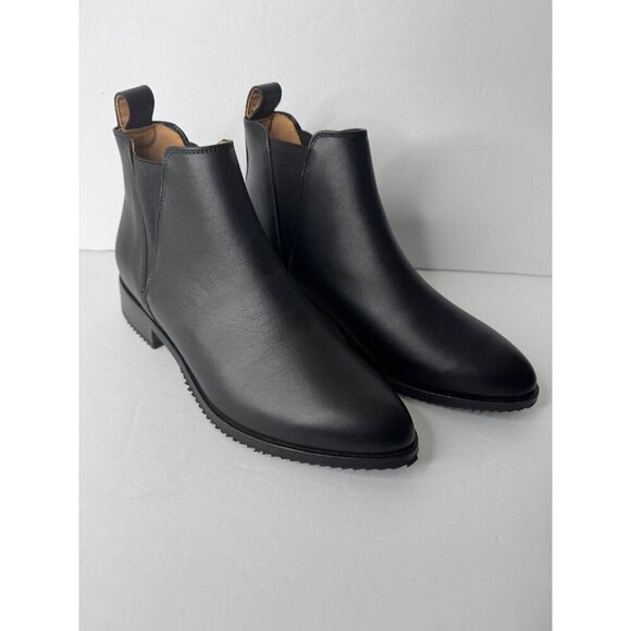 Nisola Eva Everyday Chelsea Boots Classic Ankle Black Leather Size 9 NEW - Picture 2 of 6